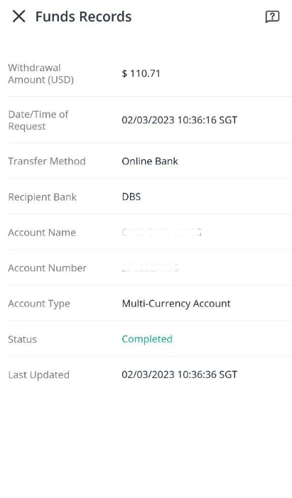 Webull withdrawal receipt