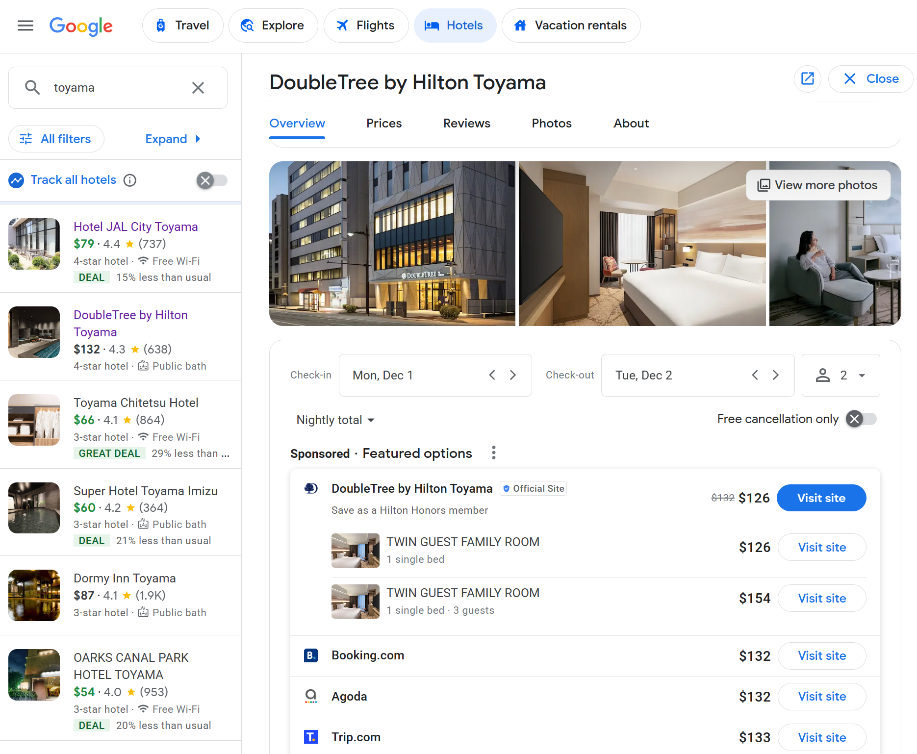 Google Hotels